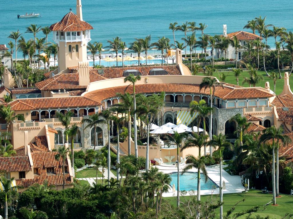 Aerial view of Mar-a-Lago, the oceanfront estate of Donald Trump in Palm Beach, Florida. Picture: Getty