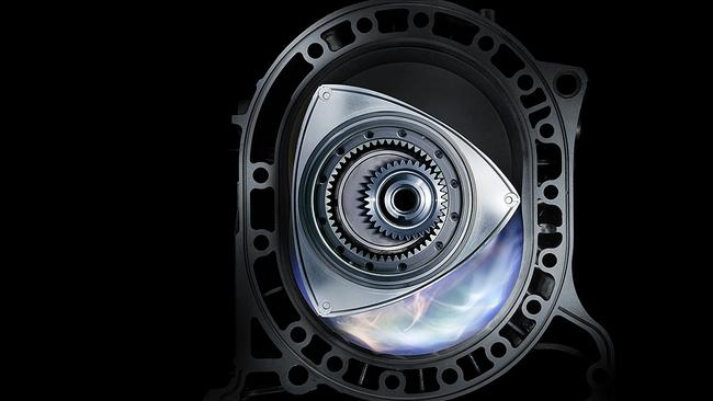 Mazda’s rotary engines have a spinning, triangle-shaped rotor instead of pistons and valves.