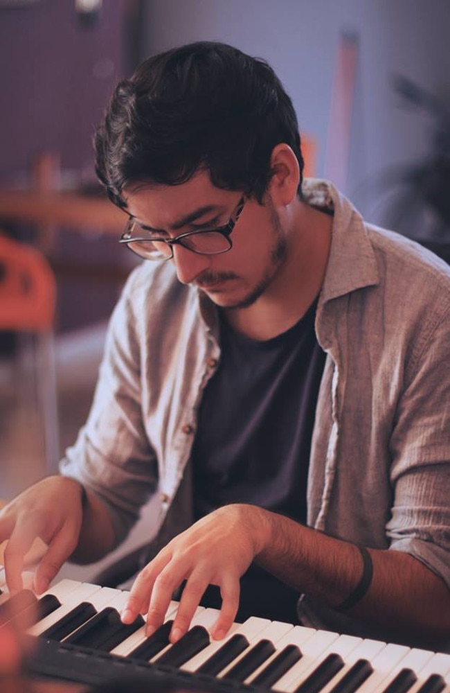 Audio engineering graduate Aldo Arechar in the studios at Byron Bay SAE college campus. Photo: Contributed