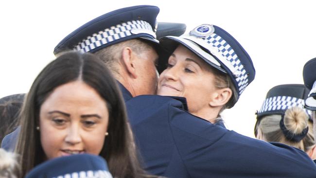 Inspector Amy Scott at the vigil. Picture: NCA NewsWire / Monique Harmer