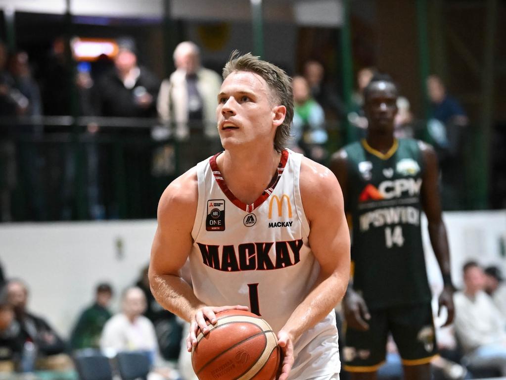 Mackay Meteors NBL1 player Isaac White in action. Picture: Highflyer Images.