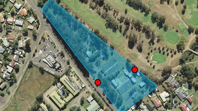 Aerial view of a proposed new Pacific Brook Christian School in Muswellbrook, Maitland Rd which will accommodate up to 140 children. Credit: Council documents