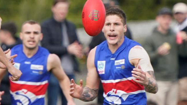 Macauley Beckwith has eyes for the ball in last season’s grand final. Picture: Valeriu Campan