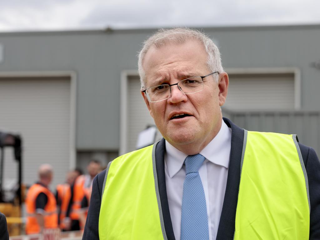 Scott Morrison says he made a ‘courageous’ decision to ditch the French submarines deal. Picture: NCA NewsWire / David Geraghty.