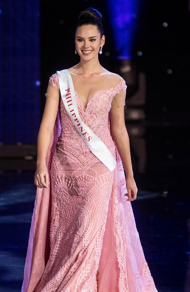 Miss Philippines Catriona Elisa Gray is pictured during the Grand Final of the Miss World 2016 pageant at the MGM National Harbor December 18, 2016 in Oxon Hill, Maryland. Picture: AFP