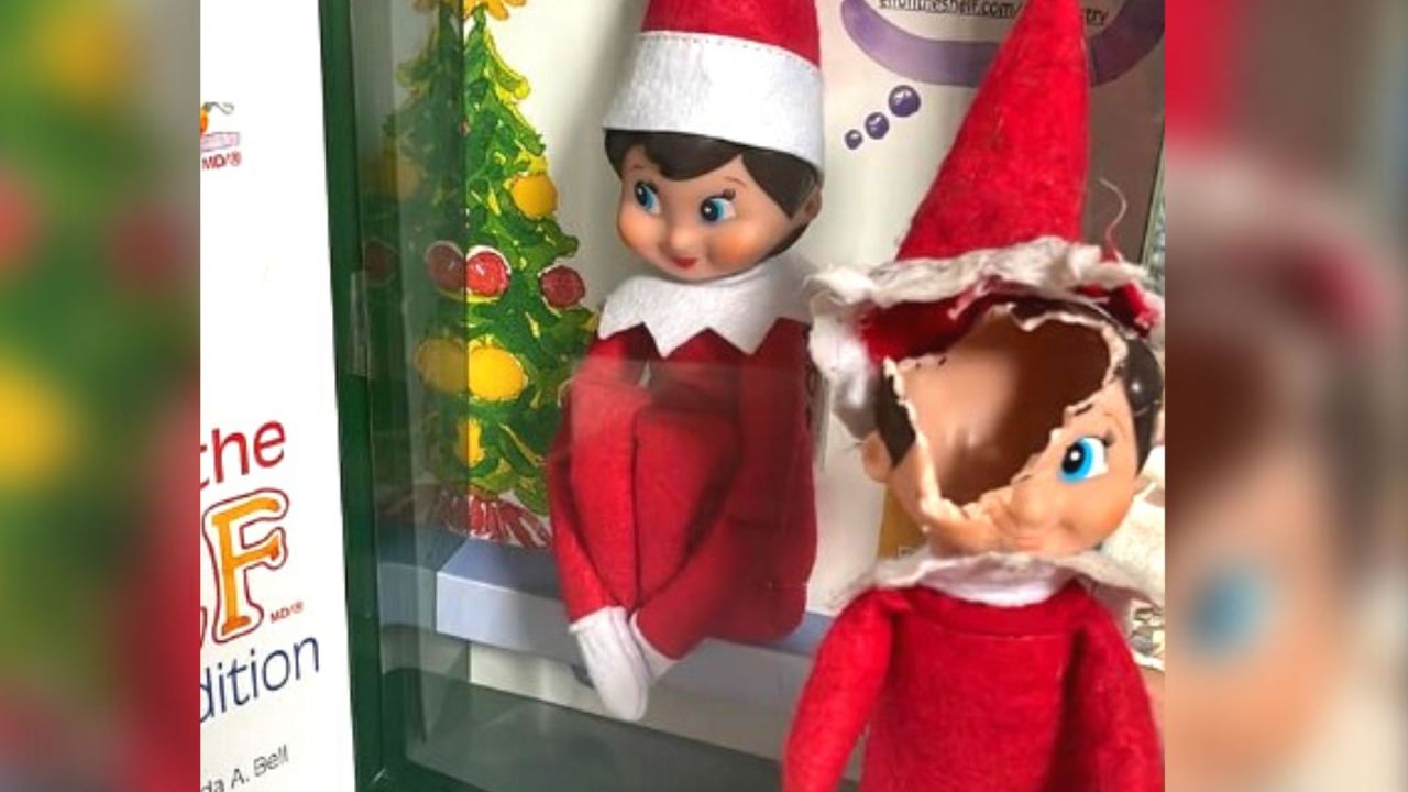 Elf On The Shelf Dog Eats Face Of