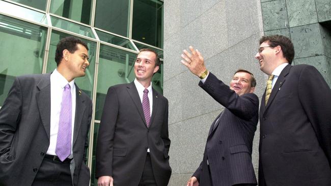 Michael Johnson, Peter Dutton,  Neil Andrew &amp;  Steven Ciobo in 2002