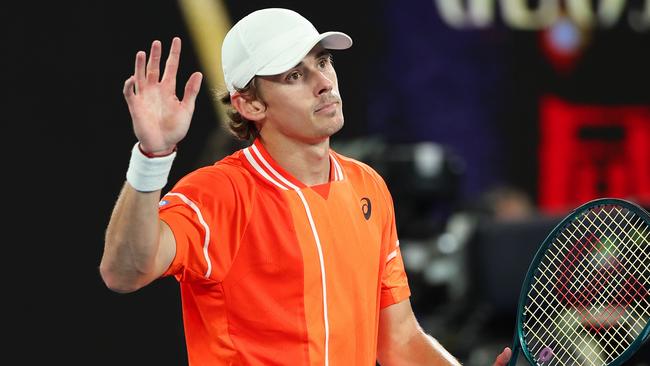 Alex de Minaur is into the third round. (Photo by Cameron Spencer/Getty Images)