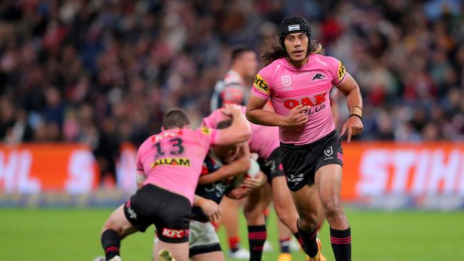 Jarome Luai silenced his critics, stepping up in the absence of Nathan Cleary. Picture: Getty Images.