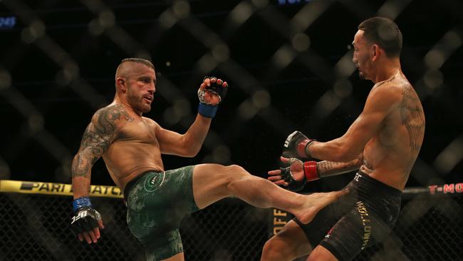 Volkanovski during his win against Max Holloway at UFC 245 in Las Vegas. Picture: Richard Dobson