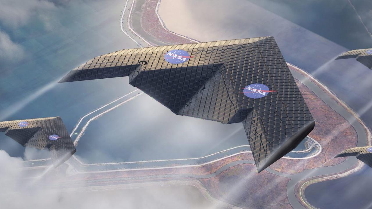 NASA and MIT researchers just released their new aeroplane wing design concept this week. Picture: Eli Gershenfel