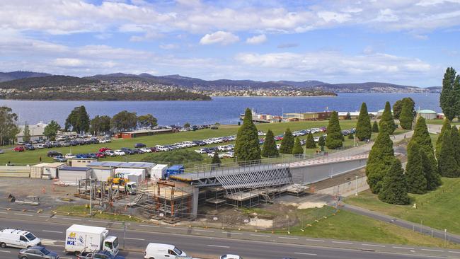 The Bridge of Remembrance is still under construction.