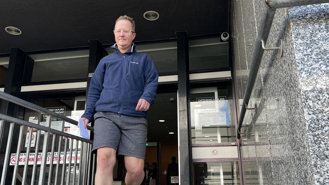 Former journalist Damien Brown, 44, appeared at the Launceston Magistrates Court after being charged with allegedly possessing or controlling child abuse material. Picture: Stephanie Dalton