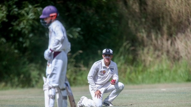 James Turner of Iona fields a ball.