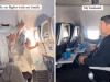 Parents react to video of dad relaxing on flight while mum wrangles kids