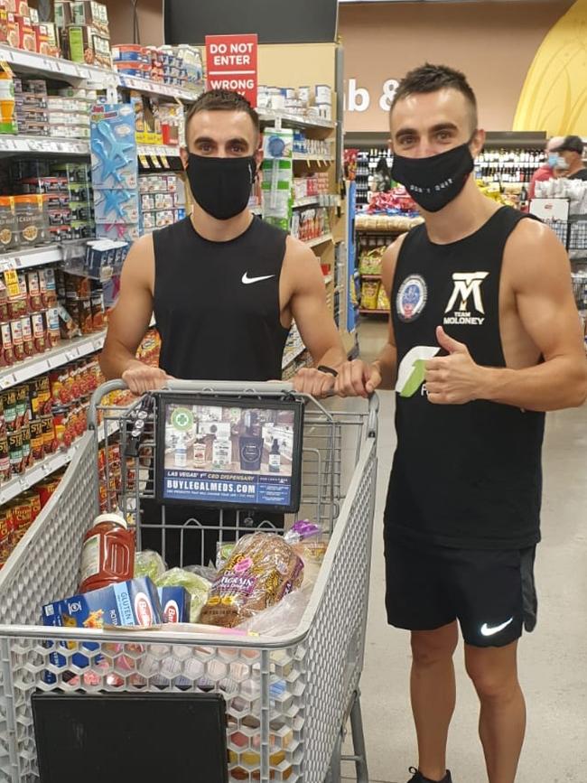 Brothers Maloney go shopping.