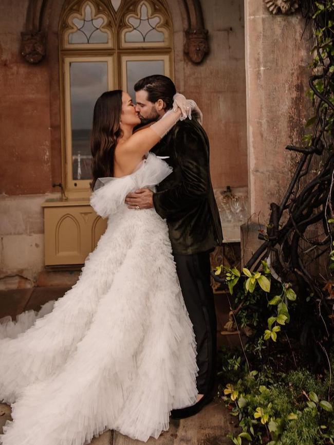 Lou Hay and Jake O’Neil on their wedding day. Picture: Instagram