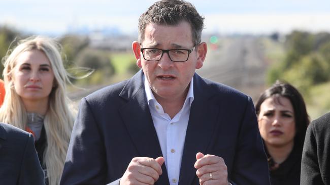 Daniel Andrews on Thursday announced the government would invest up to $650m in Melton. Picture: David Crosling