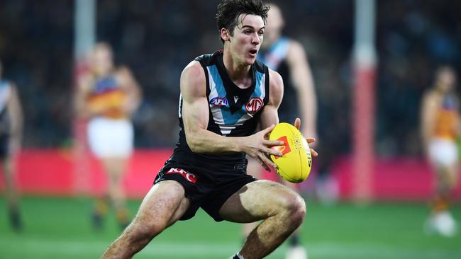 Connor Rozee won Port Adelaide’s best and fairest. Picture: Getty Images