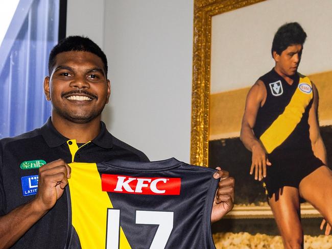 Maurice Rioli Jr will wear the famous number 17 guernsey for Richmond FC. Picture: Richmond FC Facebook.