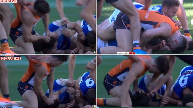 GWS coach Leon Cameron said Toby Greene “probably went a little bit too far” against the Bulldogs after he was fined $7500 for serious misconduct.