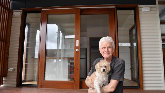 Eco Cottages managing director Greg Phipps outside one of his homes. Picture: Patrick Woods.