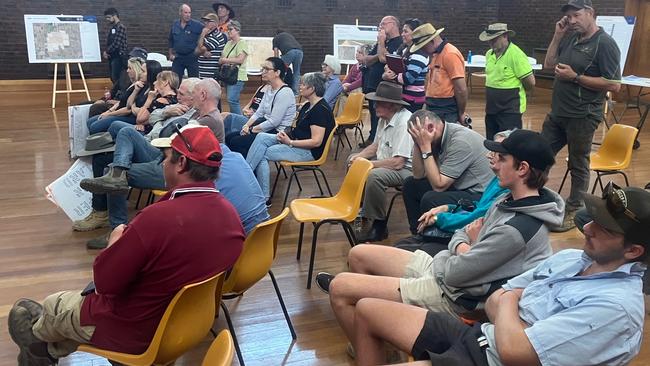 About 32 farmers protested a mineral sands project at the company's information session. Picture: Supplied