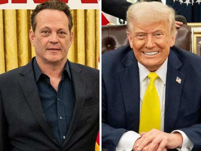 Donald Trump and Vince Vaughn at the White House.