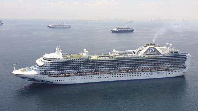 The Ruby Princess anchored in Manila Bay in The Philippines earlier this month. Picture: AP