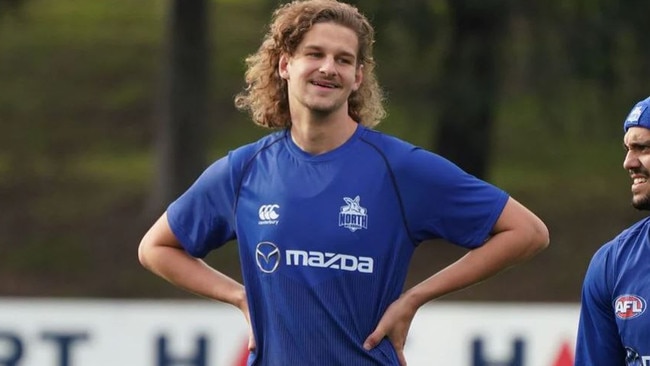 No.1 draft pick Jacob Edwards at North Melbourne training