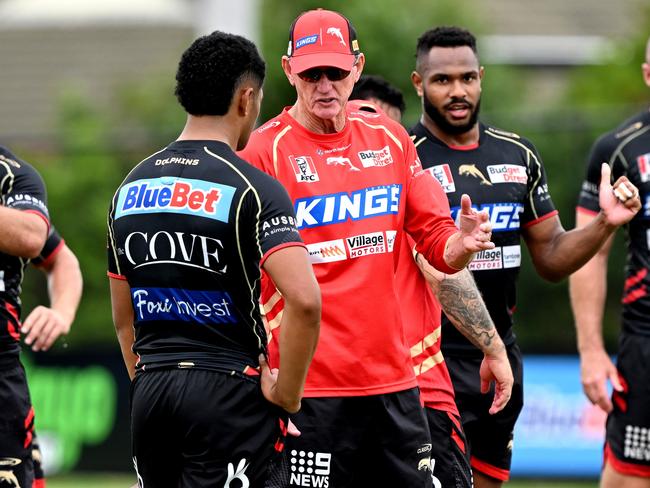 Dolphins coach Wayne Bennett has played a key role in Katoa’s rise. Picture: Bradley Kanaris/Getty Images