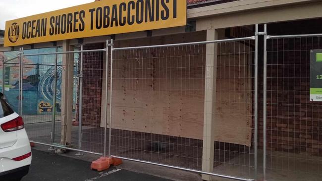 Police are investigating a suspicious fire at an Ocean Shores tobacconist about 12.45am on Tuesday August 6. Picture: Supplied.