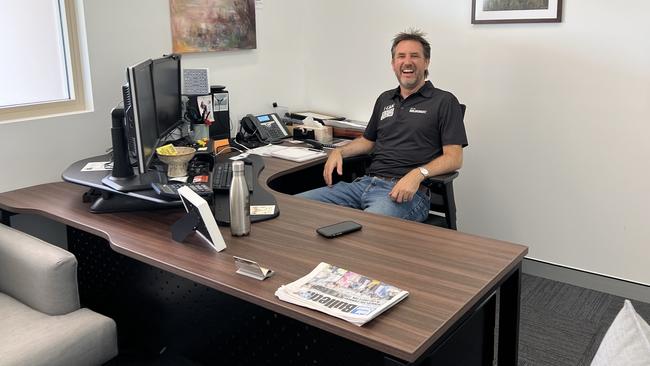 Division 9 councillor Glenn Tozer at his new office in the Mudgeeraba Community Centre.