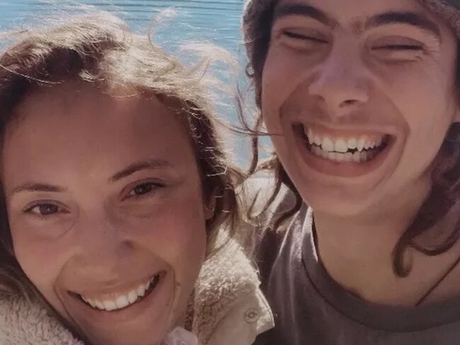 Kaysy Muhr and Kobi Bennett who were involved in the Pittwater boat crash. Picture: Supplied