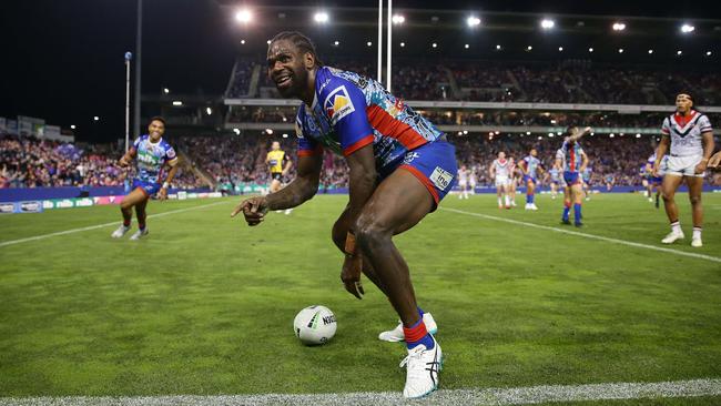 Newcastle's Edrick Lee is in contention to win winger of the year. Picture: Brett Costello