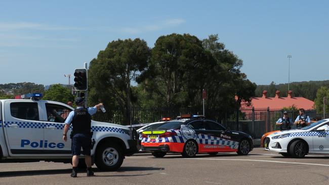 Minnesota Rd at Hamlyn Terrace was in lockdown after the police pursuit in which shots were fired. Picture: NewsLocal