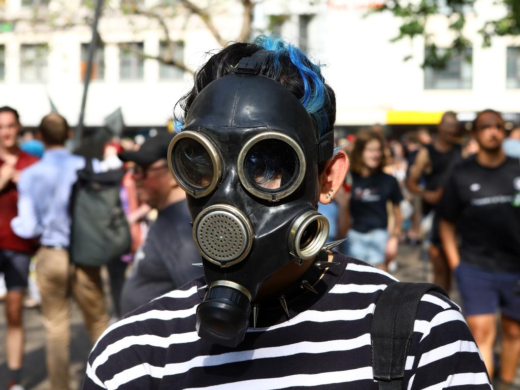 Climate protesters pictured in Sydney. Picture: Matrix