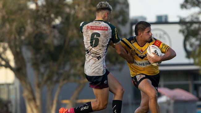 Sunshine Coast Falcons Mal Meninga Cup player Tyrell Hopkins in action. Picture credit: Nicola Anne Photography