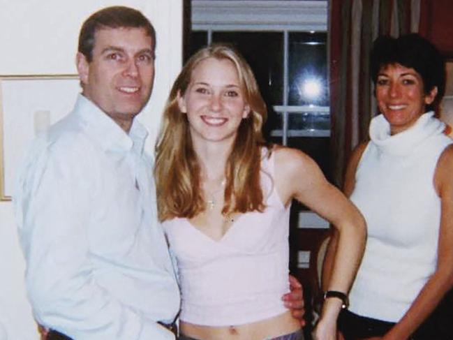 Prince Andrew, Virginia Giuffre, and Ghislaine Maxwell posing for a photo. Picture: US District Court – Southern District of New York (SDNY)/AFP