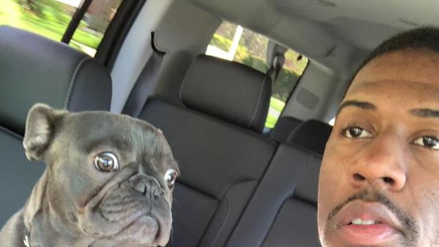 Bullets import Lamar Patterson and his famous pet dog Kobe: Picture - Supplied