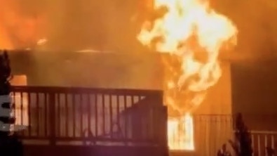 The house was gutted following the blaze. Picture: 7NEWS