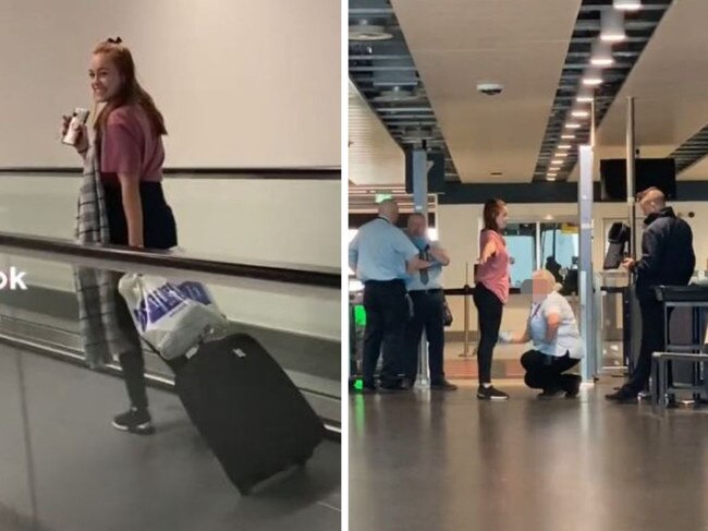 Shock problem with woman’s charity suitcase