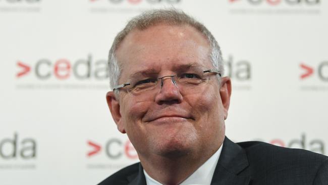 Scott Morrison at the National Press Club in Canberra on Monday. Picture: AAP