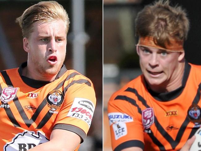 (L-R) Cameron Munster and Christian Welch are two notable players to have progressed from the East Tigers to the Storm.