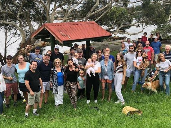 Community members rally to stop the expansion of the Gladesville Bridge Marina. Picture: Instagram/savegladesvillebridgewaterway