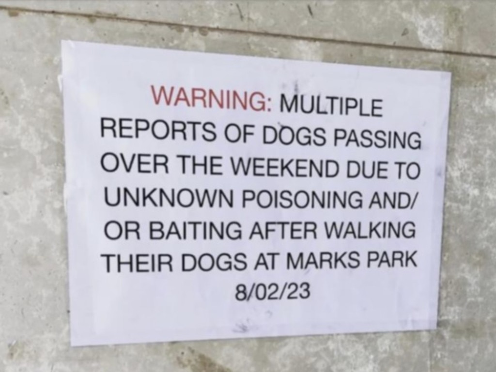 Dog owners in Sydney’s east are being warned about suspected baiting. Picture: Facebook