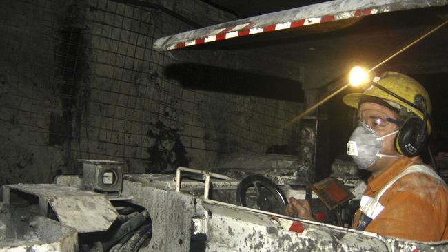 A miner in the Dendrobium Mine, near Wollongong.
