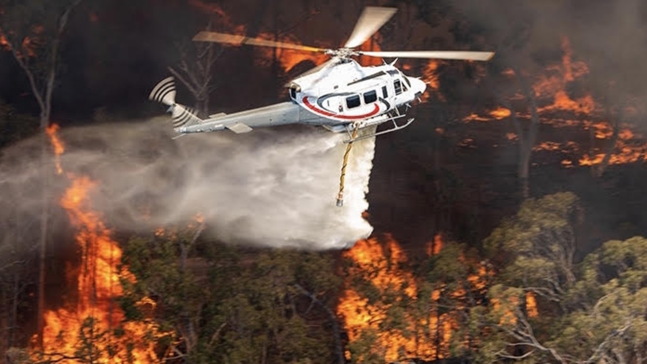 Sydney Helicopters helped fight the Black Summer bushfires. Picture: Supplied