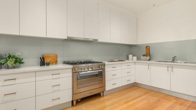 A modern kitchen inside the home.