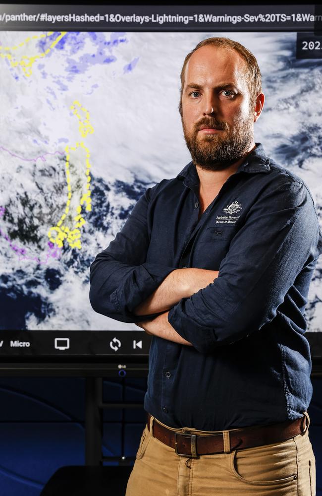 Meteorologist for the Bureau of Meteorology, Alex Melitsis. Picture: Zak Simmonds